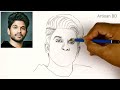 Draw of Sketches Allu Arjun, Step by Step Pencil Sketch