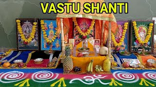 વાસ્તુ પૂજન સ્થાપન ની તૈયારી,Vastu Pujan ki Sthapana , Good Decoration And Colourful Rangoli..