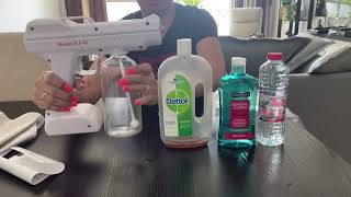 How to use Nano Wireless Spray Gun Atomizer and How to make your own solution at home #diy #momsduty