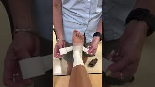 Iowa ankle taping technique - superior view