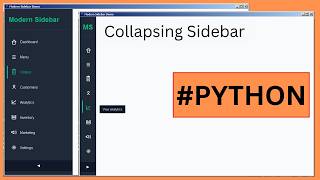 Python - How To Make A Collapsible Side Bar Menu Using Python Tkinter [ With Source Code ]