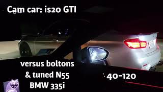 MK7 GTI vs N55 BMW 335i roll race