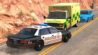 BeamNG.drive - Emergency Vehicles In Action Crashes (real sounds)