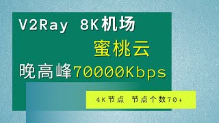 V2Ray机场8K翻墙无压力！节点数量70+，原生IP解锁流媒体！晚高峰全程无剪辑评测（高速机场/稳定节点/科学上网/VPN）