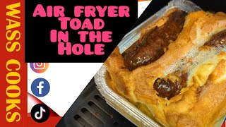 how to make air fryer toad in the hole (english sausage and batter pudding) crispy and crunchiest