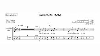 Tautasdziesma -  Raimonds Pauls / Ojārs Vācietis : Jauktā kora balsis