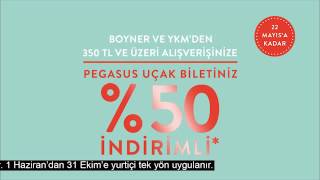 Boyner Alışverişlerinizde Pegasus Uçak Bileti %50 İndirimli!