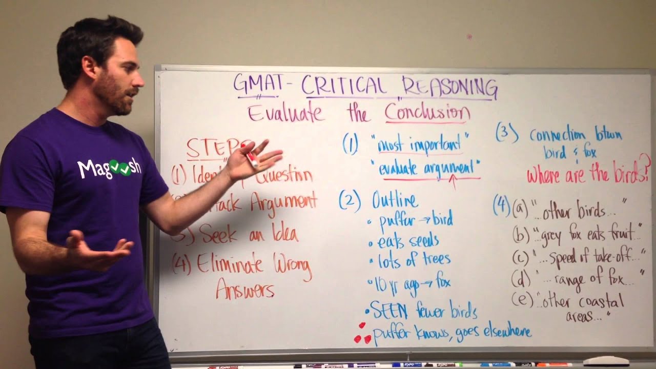 GMAT Tuesday: Critical Reasoning - Evaluate The Argument - YouTube