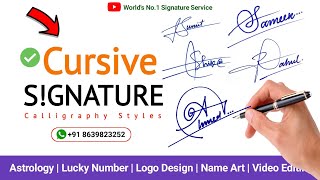 ✅ How to Write Your Signature in Cursive | Calligraphy Signature
