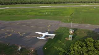 Afternoon break in the C208B at Cooktown