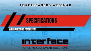 Specifications - Load Cell Performance Starts By Design Webinar