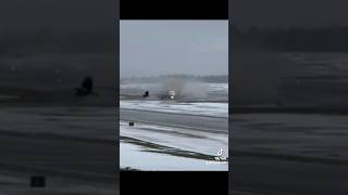 Runway Drama: A320 Slippery Slide!...#AviationMishap #A320Skid#AviationOops #Drifting #fyp #foryou