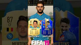 🇧🇪 DRIES MERTENS worst vs best card in EVERY FIFA! (10-24)⚽ #fifa #eafc24 #fc24 #mertens #napoli