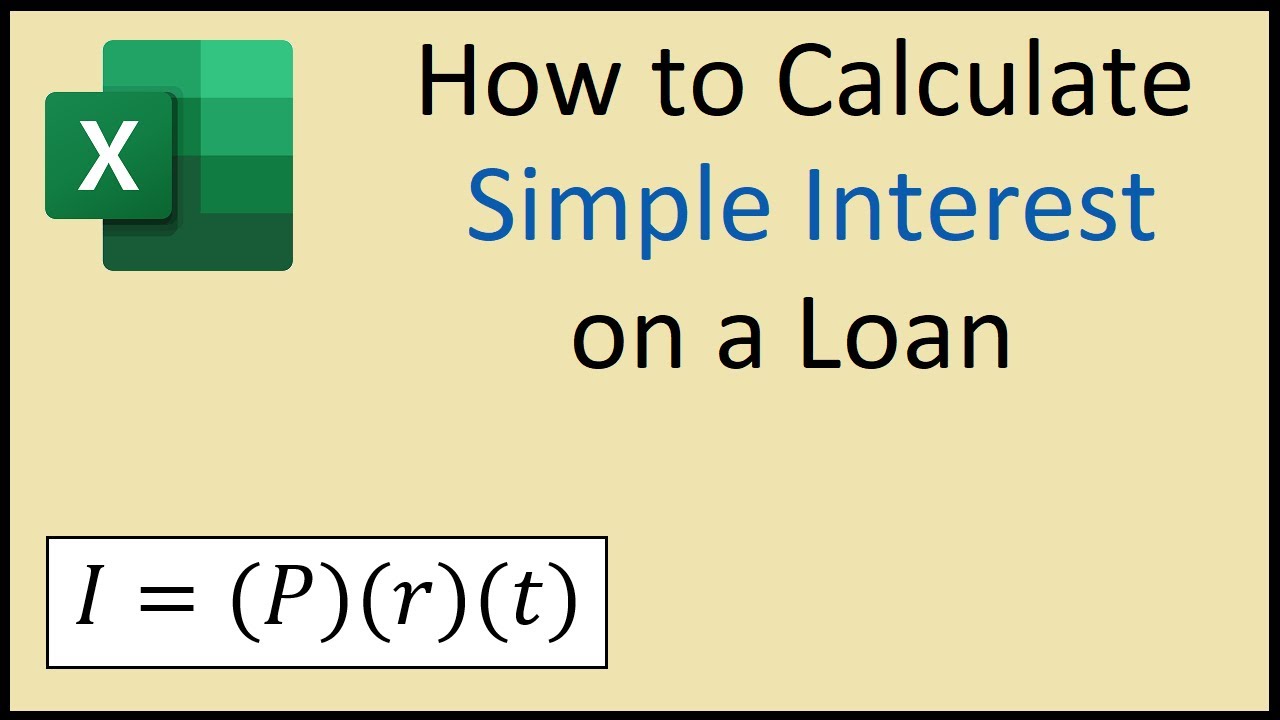 How To Calculate Simple Interest In Excel - YouTube