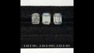 2+ carat Loose Emerald cut Diamonds Comparison