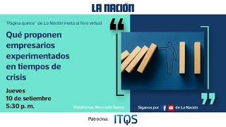 Foro:  Qué proponen los empresarios experimentados en tiempos de crisis