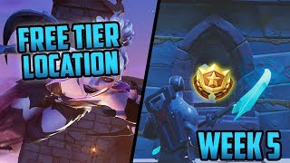 season 6 week 5 secret battle star location free tier - fortnite 5 free tiers