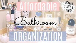 Cheap Bathroom Organization Ideas! Dollar Tree Organization/Clean with me/ Radiate Lifestyle