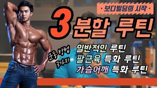 3분할 루틴, 보디빌딩의 시작(3가지 추천 루틴)