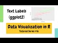 Plotting in R using ggplot2: Plotting texts and labels (Data Visualization Basics in R #16)