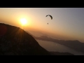 eric shek o paragliding under the sunset