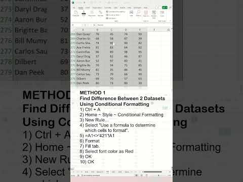 How to Compare Two Excel Sheets and Find Differences – PART1 – Excel Tips and Tricks