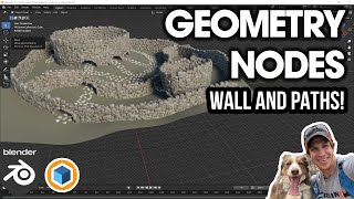 FREE Procedural WALL AND PATH Geometry Node Setup! (Geometry Node Domination is here!)