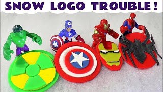 Avengers Hulk Spiderman Iron Man & Captain America Play Doh Snow Logo Trouble Thomas The Train TT4U