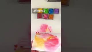 Color smushing with Atelier ink #watercolorpainting #art #positivity #cardmaking #