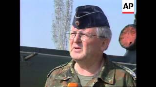 KOSOVO: GERMAN PEACEKEEPER INJURED IN LANDMINE INCIDENT