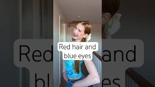 0.17% with red hair & blue eyes !!