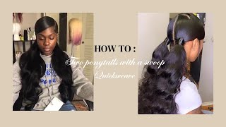 HOW TO : two ponytails with swoop bang