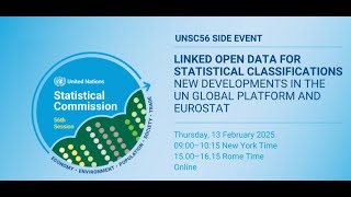 Linked Open Data for Statistical Classifications - New Developments in the UNGP and Eurostat