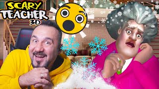 KIZGIN ÖĞRETMEN KAR TOPU OLDU! (stroy of snowballer) | SCARY TEACHER 3D