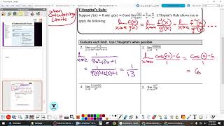 11,18 Calc 4,7 L'Hospital's Rule