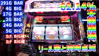 沖ドキ2でリール回転同時点滅【63パチニズム】Japanese casino