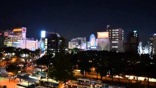 Nagoya Night Fall Time Lapse 2014