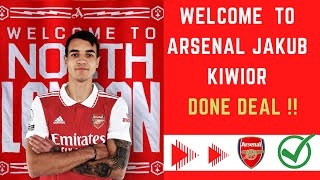 Jakub Kiwior (WELCOME) to The Arsenal - DONE DEAL !!