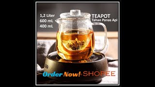 [Tahan Api] Pitcher Teko Teh Kaca Gelas Tahan Panas Api Langsung Teapot Japanese Style Tea Infuse