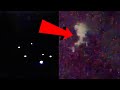 Helicopter chases UFO! Huge UFOs above on a building