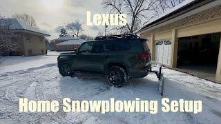 Snow Plowing with my Lexus GX550 - Snowsport 180 Utility Plow Home Setup and Results