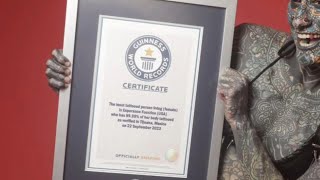 Meet the Guinness World Record Holder With the Most Tattoos, Body Modifications
