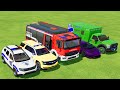 TRANSPORTİNG CARS, POLICE CARS, FIRE TRUCK, AMBULANCE WITH TRUCKS - Farming Simulator 22