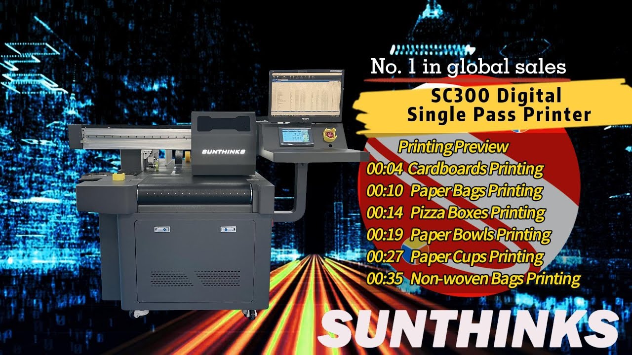 Sunthinks Sc300 Mini Digital Single Pass Printer Youtube