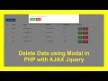 Delete Data using Bootstrap Modal in PHP with AJAX Jquery with Source Code