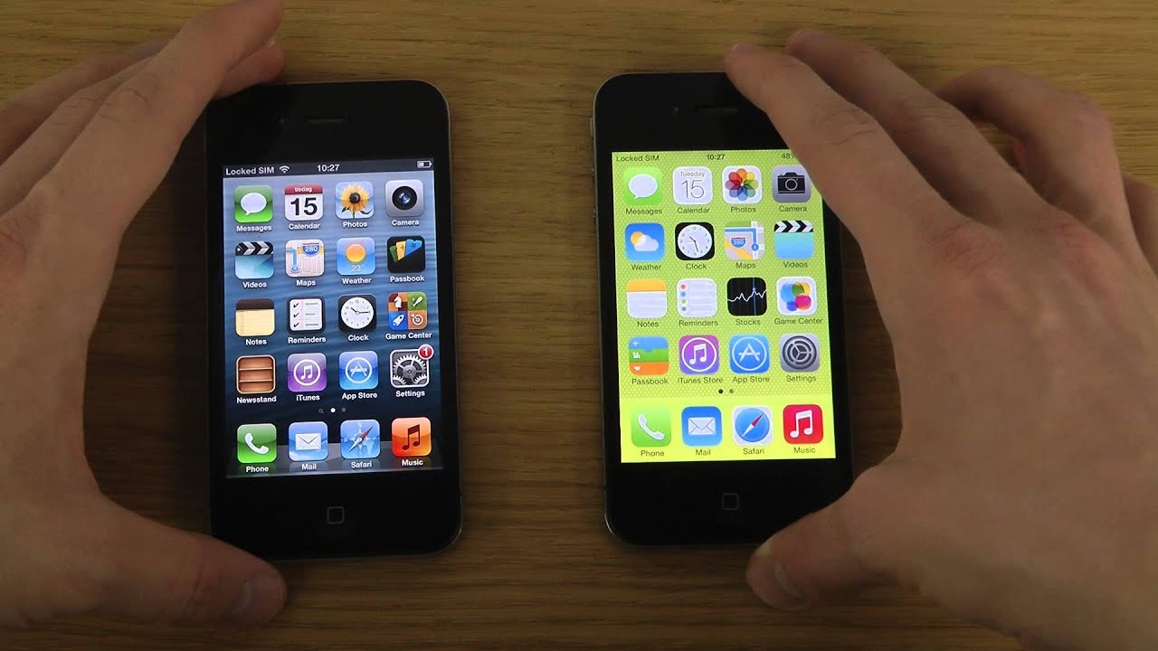 IPhone 4 IOS 7 Vs. IPhone 4 IOS 6 - Opening Apps Speed Test - YouTube