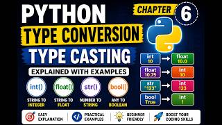 Type Conversion in Python Explained 🔥 | Python Type Casting Tutorial for Beginners #6