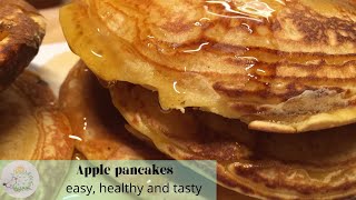 Apple pancakes QUICK and EASY recipe for carnival - NO MILK