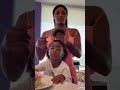 Joseline doing Bonnie Bella’s hair