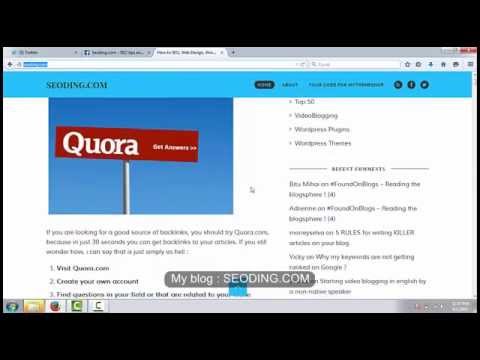 How to get backlinks using Quora com How to get backlinks using Quora com